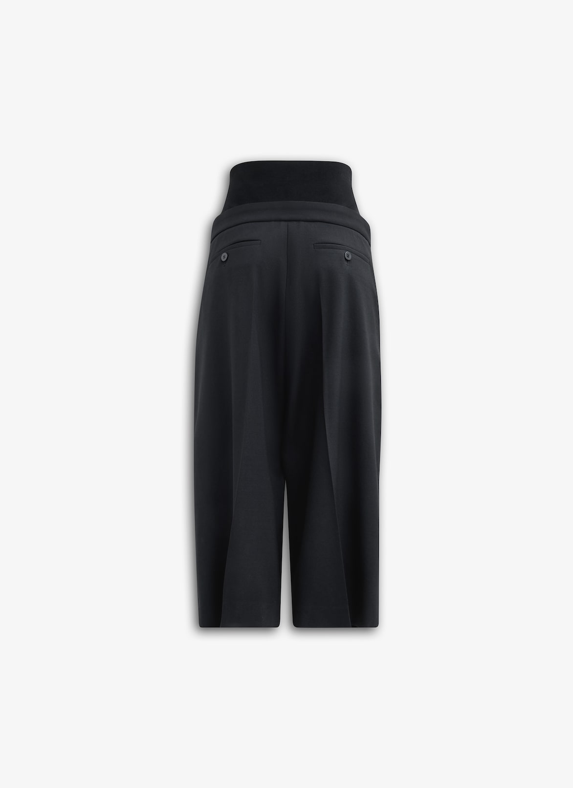 WOOL GABARDINE BERMUDA SHORTS ALAÏA BLACK WOOL GABARDINE BERMUDA SHORTS